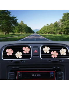 Clip de Ventilación para Ambientadores de Aire UPCSKDA - 6 Pcs Rosa y Blanco 2