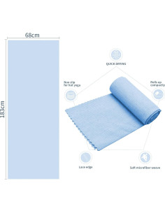Paquete de 2 Toallas de Yoga Caliente CYCLXY Microfibra Antideslizantes 2