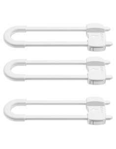 Candados de Seguridad para Gabinetes LRANFOW - Paquete de 3 Blancos