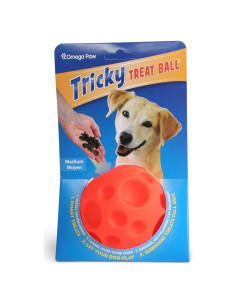 Bola de Golosinas Tricky Omega Paw Mediana Naranja 9 cm