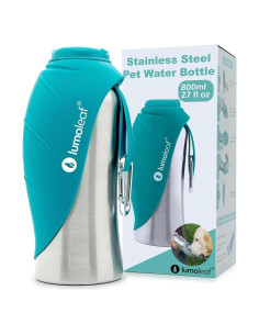 Botella de Agua Portátil LumoLeaf 800 ml para Perros Grandes