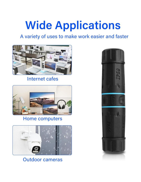 Acoplador RJ45 Impermeable IP68 SinLoon 2 Unidades Cat6