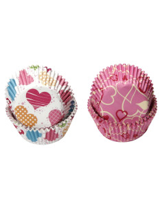Juego de forros para cupcakes Chef Craft 100 unidades Corazón
