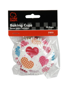 Juego de forros para cupcakes Chef Craft 100 unidades Corazón 2