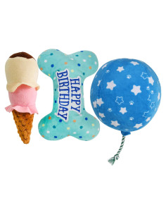 Juguetes de Cumpleaños para Perros Prime Pets - Set de 3