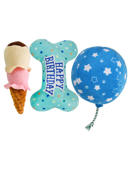 Juguetes de Cumpleaños para Perros Prime Pets - Set de 3