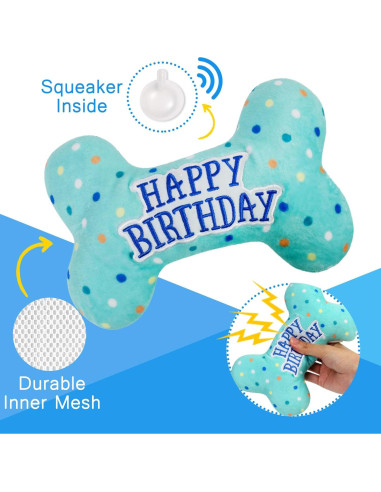 Juguetes de Cumpleaños para Perros Prime Pets - Set de 3