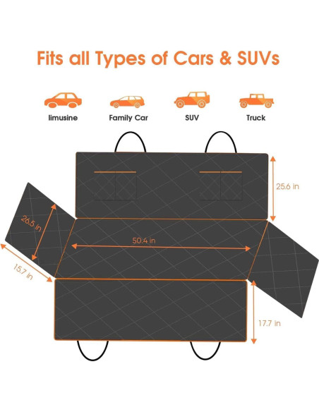 Funda de Asiento para Perros Chilino BJP0809 Impermeable 128.5x177.3cm