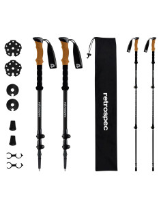 Bastones de Senderismo Retrospec Solstice Ajustables 66-137 cm
