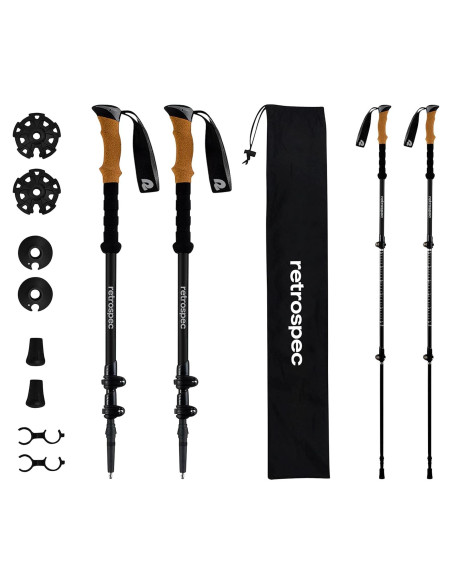 Bastones de Senderismo Retrospec Solstice Ajustables 66-137 cm