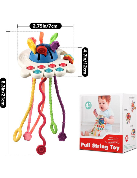 Juguete Montessori Hooku Pulpo Azul para Bebés 1 Año Juguete Montessori Hooku Pulpo Azul para Bebés 1 Año