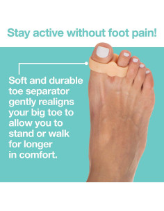 Separadores de Dedos ZenToes Corrector de Juanetes Gel Beige 2