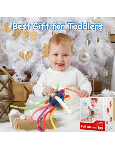 Juguete Montessori Hooku Pulpo Azul para Bebés 1 Año