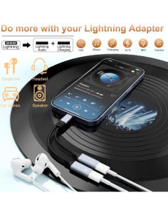 Adaptador Lightning 2 en 1 Apple para iPhone - Carga y Audio 2