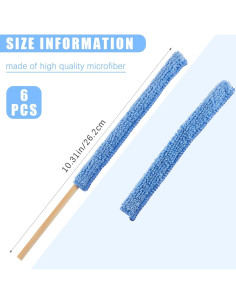 Honeydak 6 Piezas Varillas Microfibra Limpieza Automóviles 2