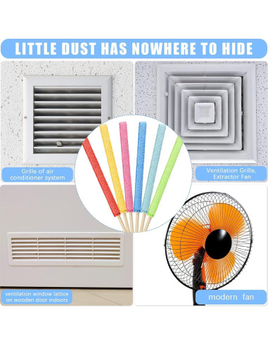 Honeydak 6 Piezas Varillas Microfibra Limpieza Automóviles