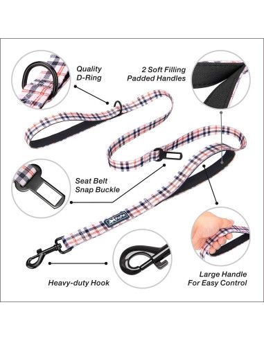 Correa para Perros PoyPet 1.52m con 2 Mangos Acolchados