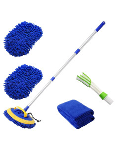 Mopa de Lavado de Auto LeeLoon 2 en 1 con Mango 114.3 cm