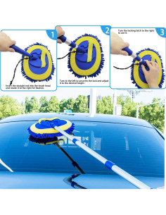Mopa de Lavado de Auto LeeLoon 2 en 1 con Mango 114.3 cm 2