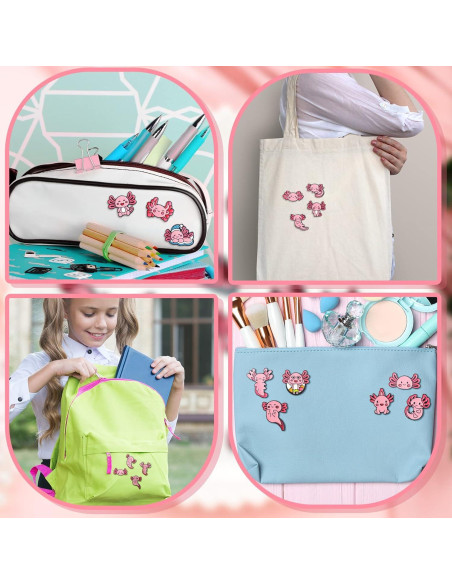 Conjunto de 16 Pines de Esmalte Axolotl Rosa Sureio Conjunto de 16 Pines de Esmalte Axolotl Rosa Sureio