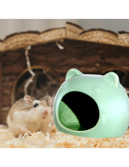 Escondite de Hámster de Cerámica Bifang 11.4x8.9cm Cian