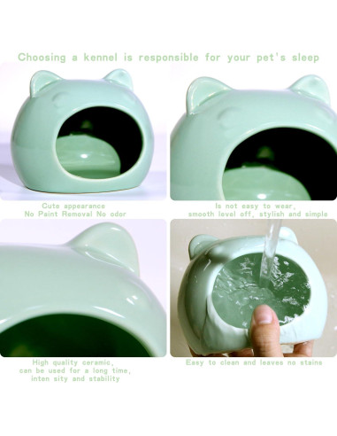 Escondite de Hámster de Cerámica Bifang 11.4x8.9cm Cian