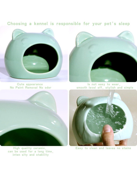 Escondite de Hámster de Cerámica Bifang 11.4x8.9cm Cian