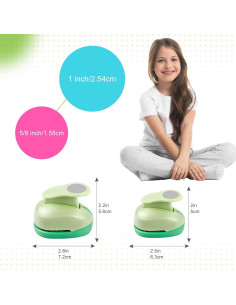 Perforadora Circular UCEC 2 Piezas 1.6 y 2.5 cm para Manualidades 2