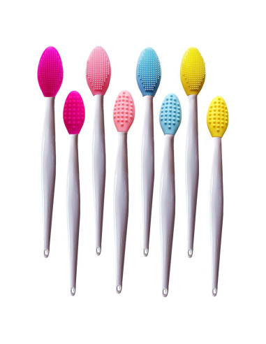 8 Piezas Cepillo Exfoliante de Labios New Prominent - Silicona Suave