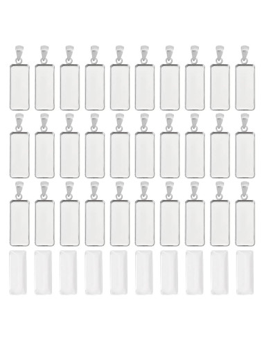 Bandeja Rectangular para Joyería UNICRAFTALE 40pcs Acero Inoxidable