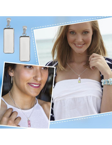 Bandeja Rectangular para Joyería UNICRAFTALE 40pcs Acero Inoxidable