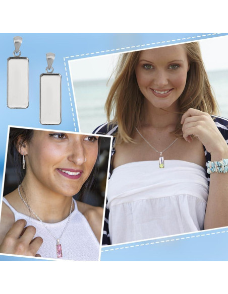 Bandeja Rectangular para Joyería UNICRAFTALE 40pcs Acero Inoxidable