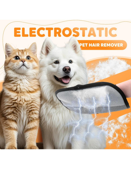 Guantes Quitapelos Seivble para Mascotas, Reutilizables y Eficientes