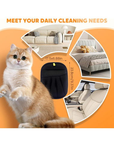 Guantes Quitapelos Seivble para Mascotas, Reutilizables y Eficientes