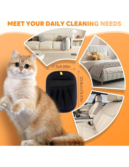 Guantes Quitapelos Seivble para Mascotas, Reutilizables y Eficientes