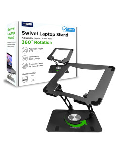 Soporte de Laptop Giratorio Ergonomico Uncaged Negro 360