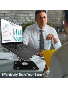 Soporte de Laptop Giratorio Ergonomico Uncaged Negro 360 2