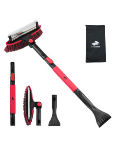 Cepillo de Nieve Extensible CARCAREZ 79-99 cm Rojo