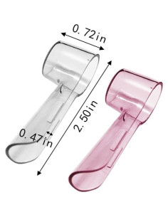 Cubiertas para Cepillos de Dientes Oral-B - Paquete de 2 - Transparente y Azul 2