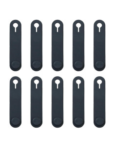 10 Sujetadores de Cable de Silicona FMHXG 60x14mm Negro