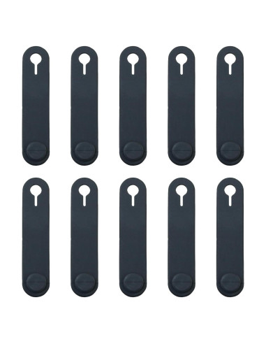 10 Sujetadores de Cable de Silicona FMHXG 60x14mm Negro