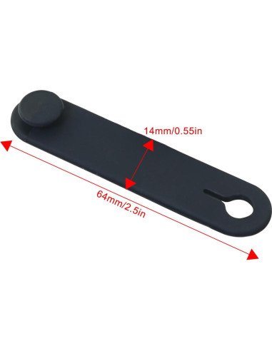 10 Sujetadores de Cable de Silicona FMHXG 60x14mm Negro