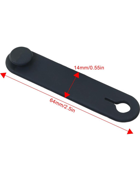 10 Sujetadores de Cable de Silicona FMHXG 60x14mm Negro