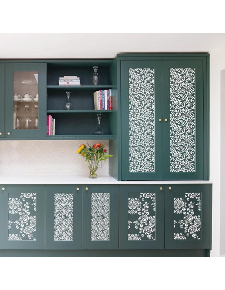 Plantillas Reutilizables para Pintura Floral Yhliua 19.8x10.2 cm Plantillas Reutilizables para Pintura Floral Yhliua 19.8x10.2 cm