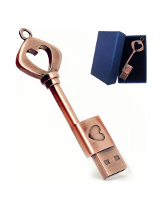 Unidad Flash USB 2.0 Smozer 64GB Corazón Llave Regalo