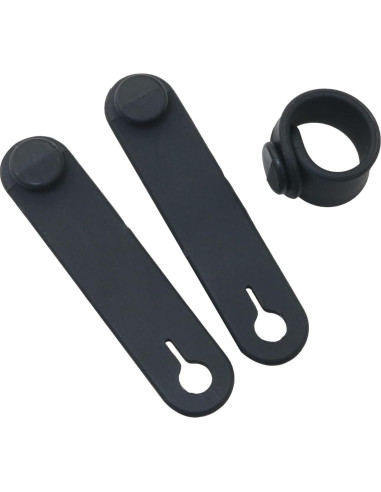 10 Sujetadores de Cable de Silicona FMHXG 60x14mm Negro