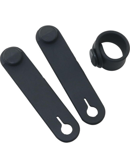 10 Sujetadores de Cable de Silicona FMHXG 60x14mm Negro