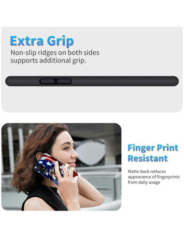 Funda TPU suave Dikoer para TCL Ion X 6.0" bandera americana