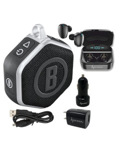 Altavoz Bluetooth GPS Wearable4U Wingman Mini Negro/Plata con Auriculares