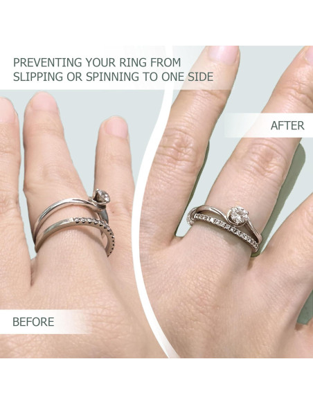 Ajustador de Tamaño de Anillo Kueroami - 12 Piezas Transparentes Ajustador de Tamaño de Anillo Kueroami - 12 Piezas Transparentes